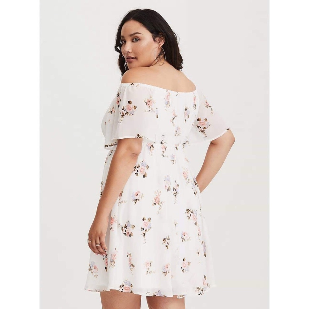 Torrid Off-Shoulder Chiffon Dress 4X NWT Last One! - Picture 4 of 7